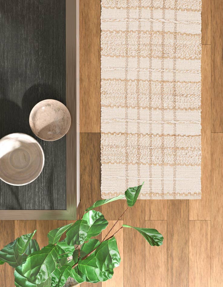 Detail image of  2' x 5' 1  Hand Braided Laurel Handwoven Jute Runner Rug