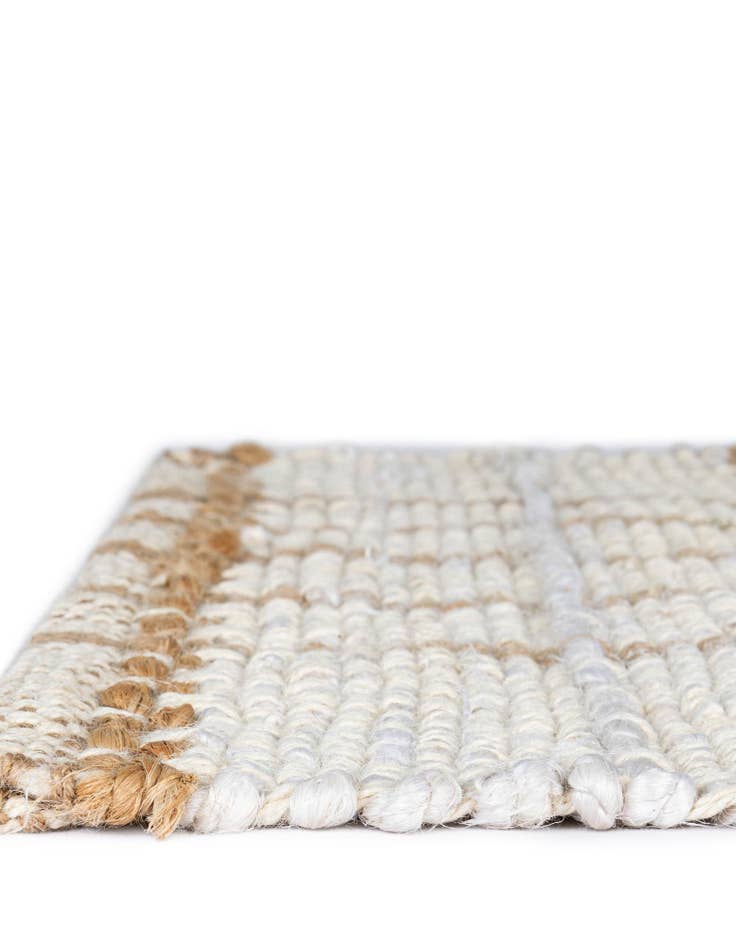 Detail image of  2' x 5' 1  Hand Braided Laurel Handwoven Jute Runner Rug