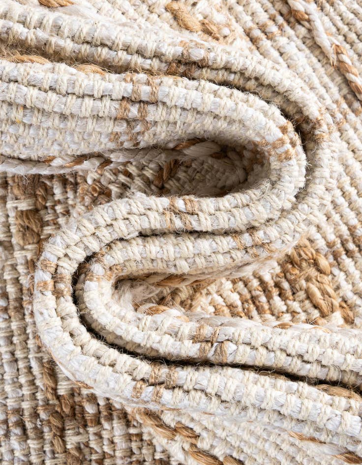 Detail image of  2' x 5' 1  Hand Braided Laurel Handwoven Jute Runner Rug
