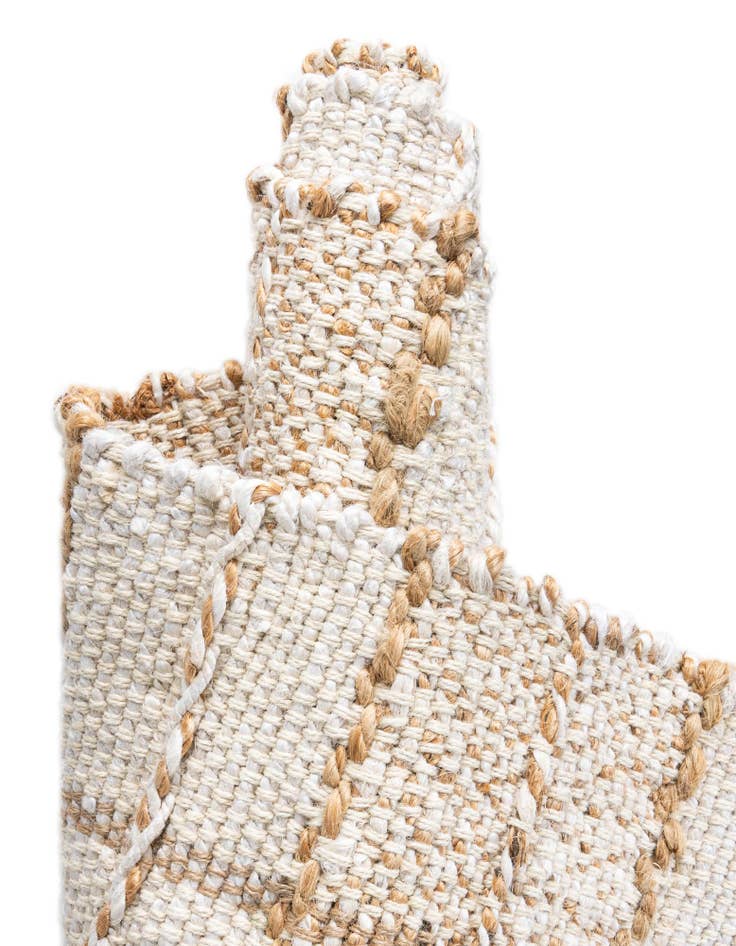 Detail image of  2' x 5' 1  Hand Braided Laurel Handwoven Jute Runner Rug