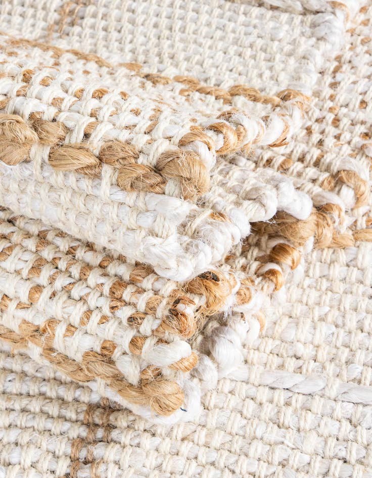 Detail image of  2' x 5' 1  Hand Braided Laurel Handwoven Jute Runner Rug