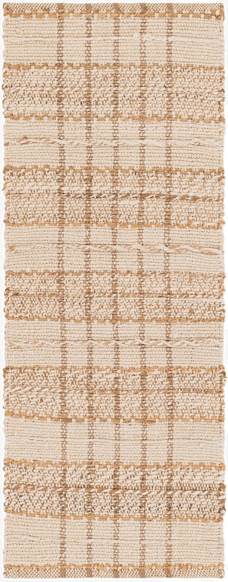  2' x 5' 1  Hand Braided Laurel Handwoven Jute Runner Rug