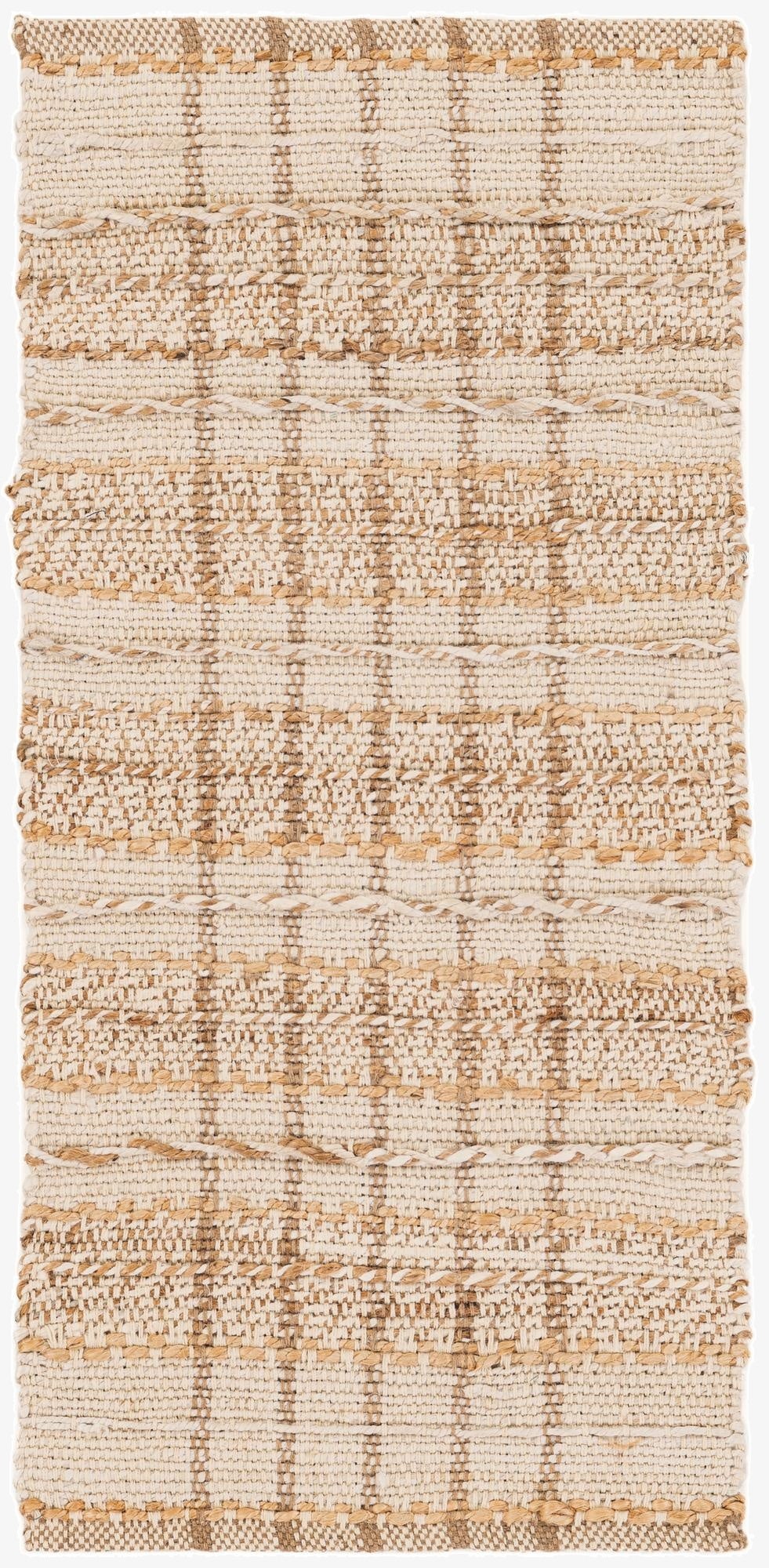  2' x 4' 1  Hand Braided Laurel Handwoven Jute Runner Rug