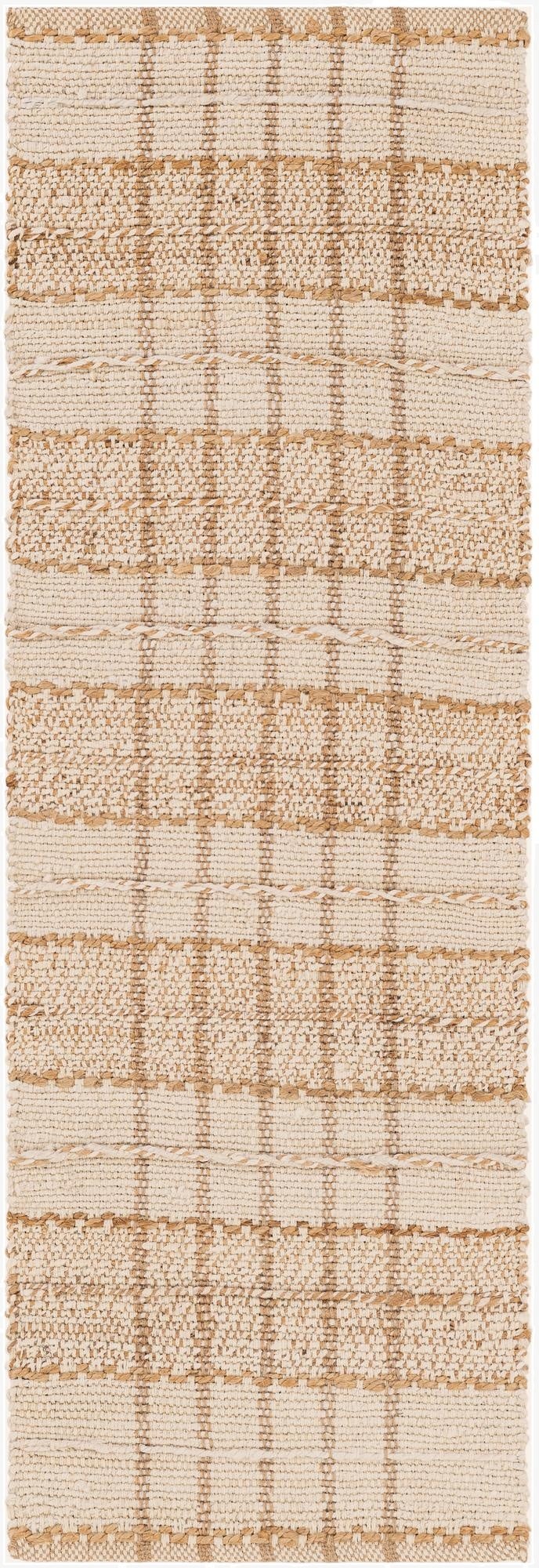  2' x 6' 1  Hand Braided Laurel Handwoven Jute Runner Rug
