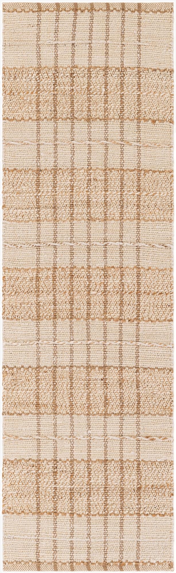  2' 7 x 8'  Hand Braided Laurel Handwoven Jute Runner Rug