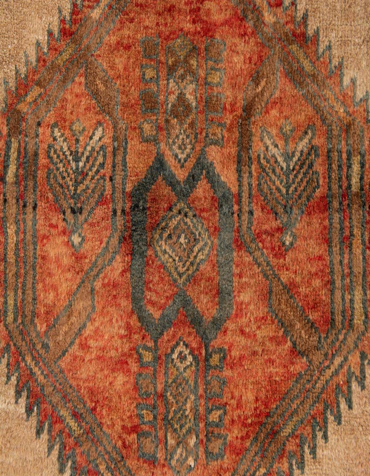 Detail image of  3' 6 x 14'  Hand Knotted Meshkin Persian Wool Runner Rug