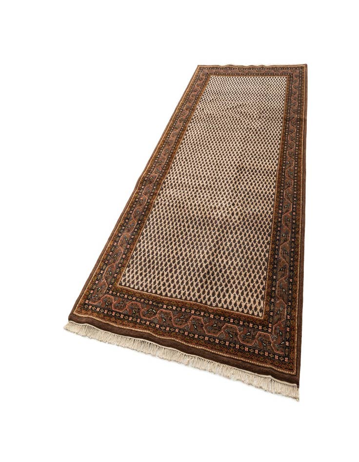 Detail image of  6' x 11' 6  Hand Knotted Mir Wool Runner Rug