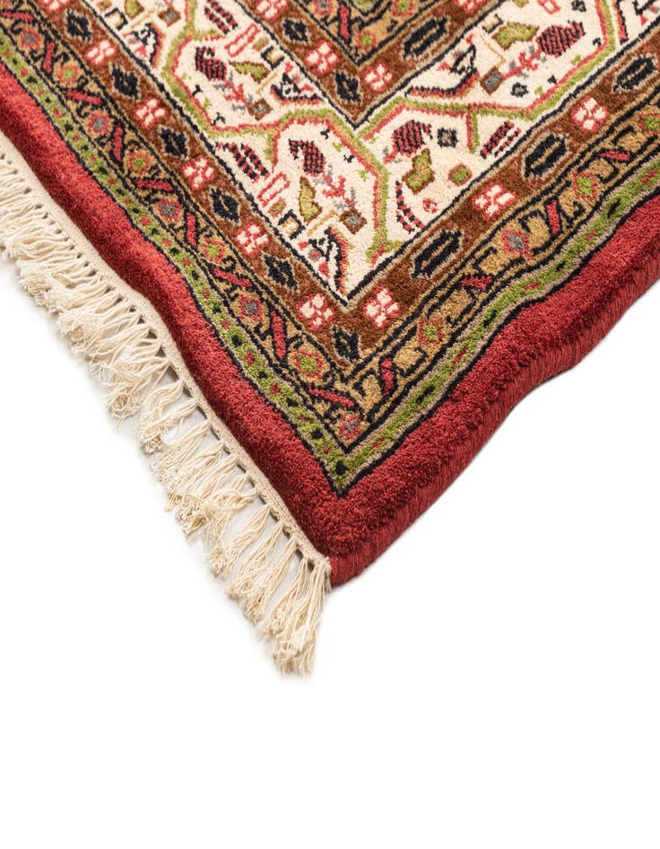 Detail image of  6' x 11' 6  Hand Knotted Mir Wool Runner Rug