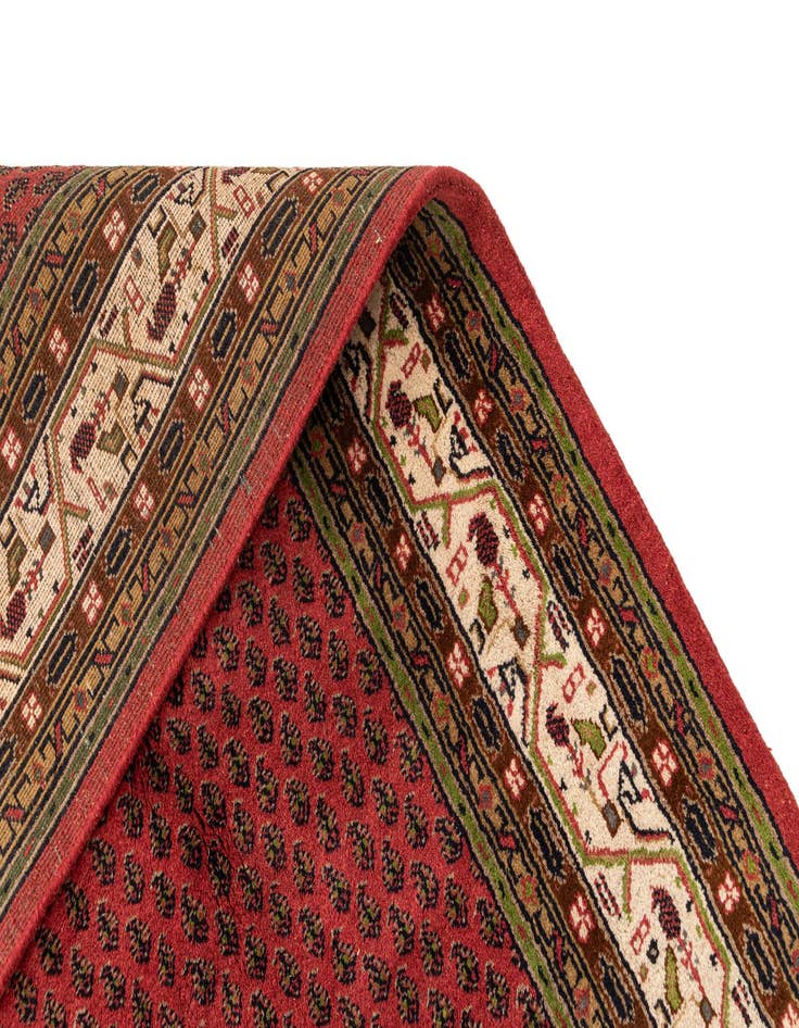 Detail image of  6' x 11' 6  Hand Knotted Mir Wool Runner Rug