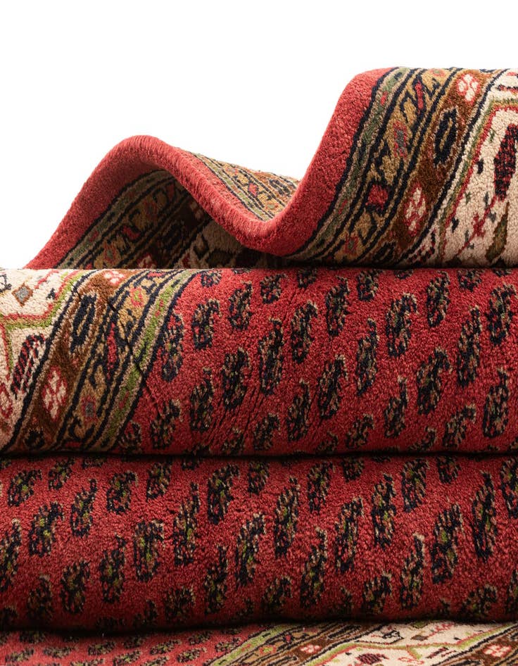 Detail image of  6' x 11' 6  Hand Knotted Mir Wool Runner Rug