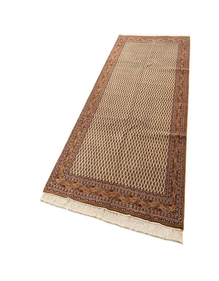 Detail image of  5' 6 x 10' 5  Hand Knotted Mir Wool Runner Rug