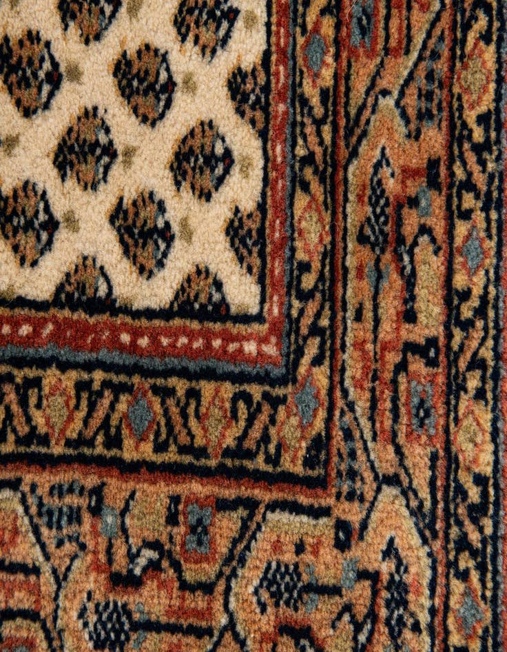 Detail image of  6' 4 x 11' 3  Hand Knotted Mir Wool Runner Rug