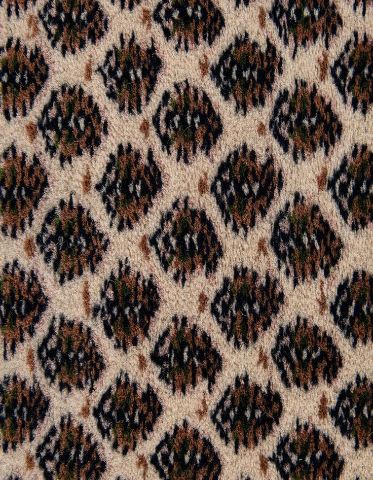 Detail image of  2' 4 x 4' 5  Hand Knotted Mir Wool Runner Rug