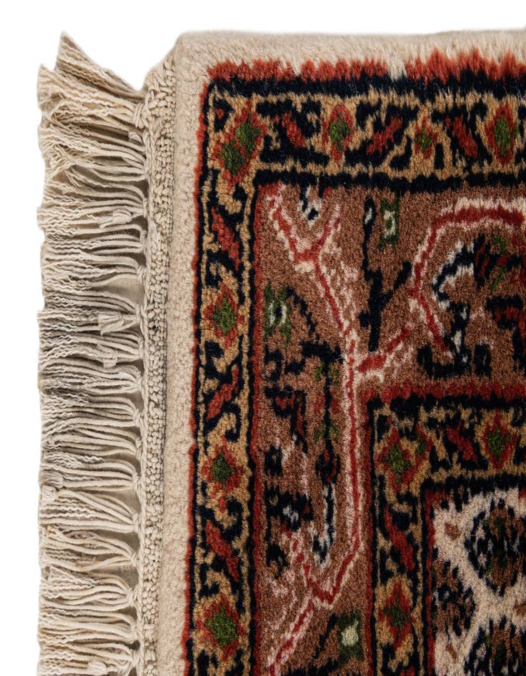 Detail image of  2' 4 x 4' 5  Hand Knotted Mir Wool Runner Rug