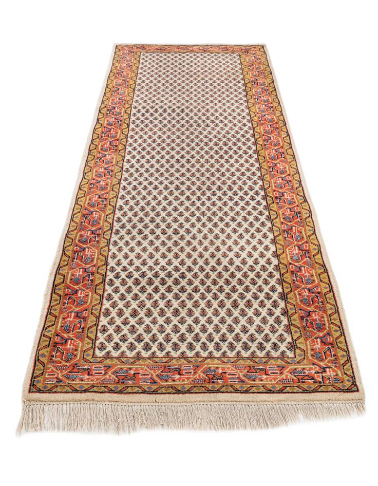 Detail image of  2' 10 x 9' 6  Hand Knotted Mir Wool Runner Rug