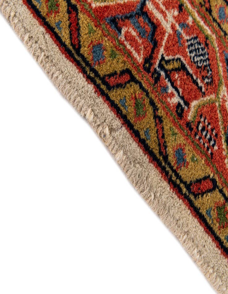 Detail image of  2' 10 x 9' 6  Hand Knotted Mir Wool Runner Rug