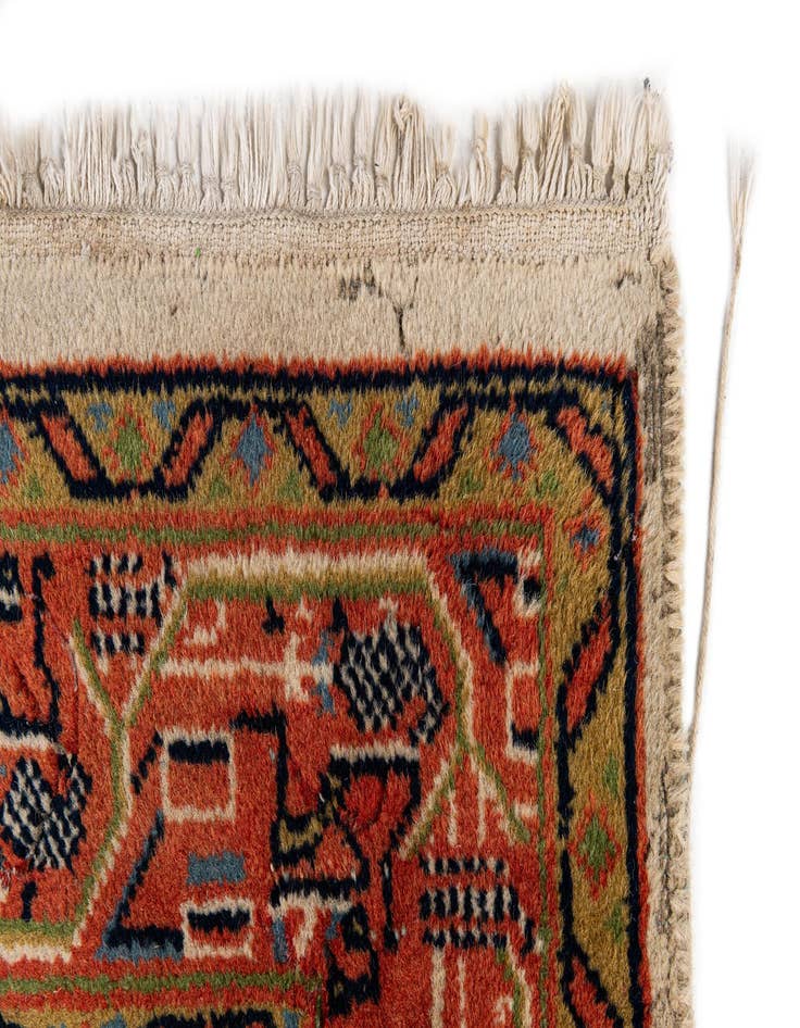 Detail image of  2' 10 x 9' 6  Hand Knotted Mir Wool Runner Rug