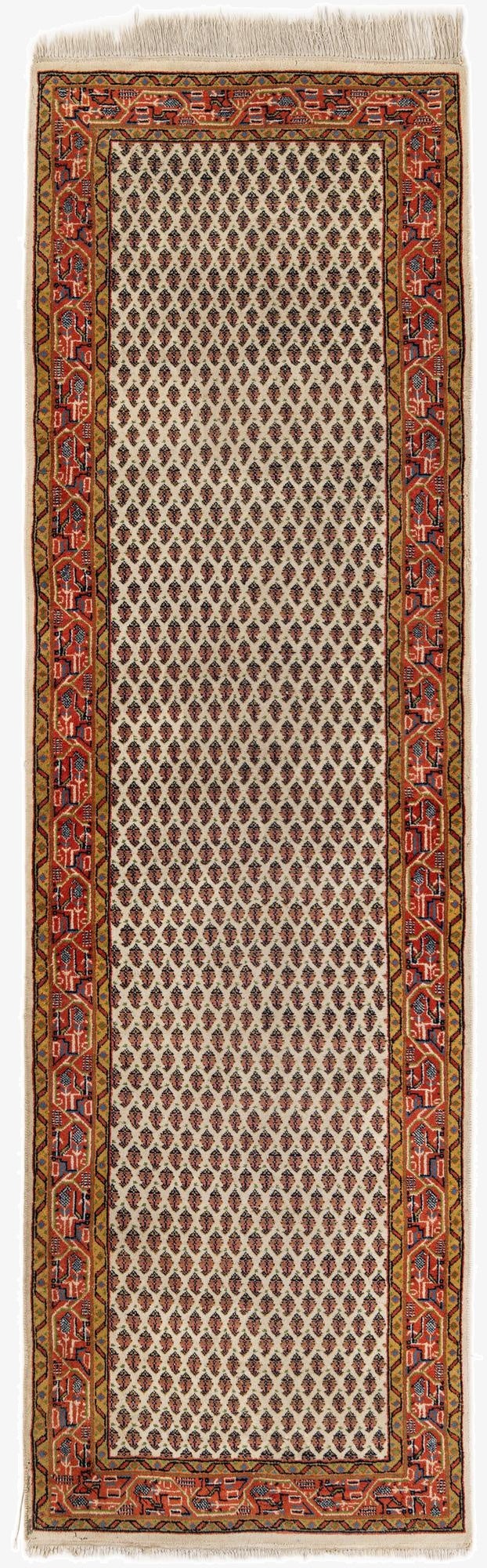  2' 10 x 9' 6  Hand Knotted Mir Wool Runner Rug