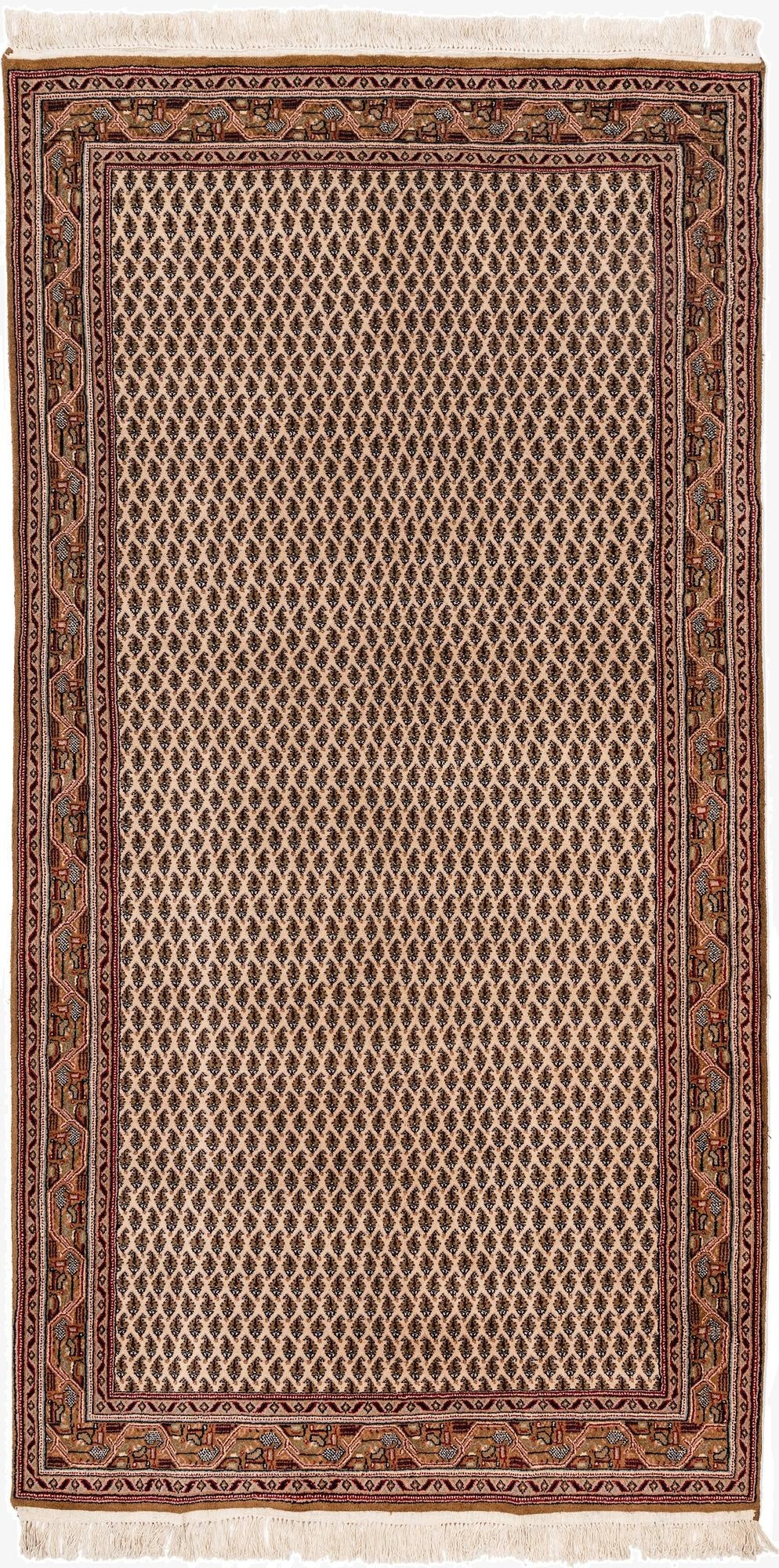  4' 6 x 8' 9  Hand Knotted Mir Wool Runner Rug