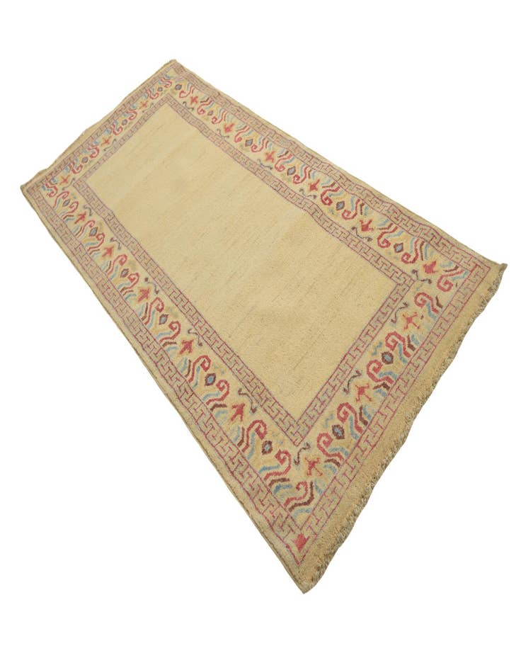 Detail image of  3' 4 x 7' 4  Hand Knotted Modern Ziegler Runner Rug