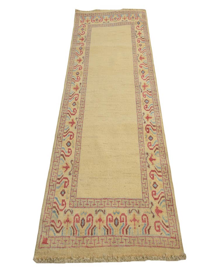 Detail image of  3' 4 x 7' 4  Hand Knotted Modern Ziegler Runner Rug