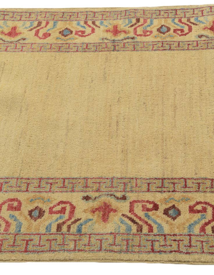 Detail image of  3' 4 x 7' 4  Hand Knotted Modern Ziegler Runner Rug