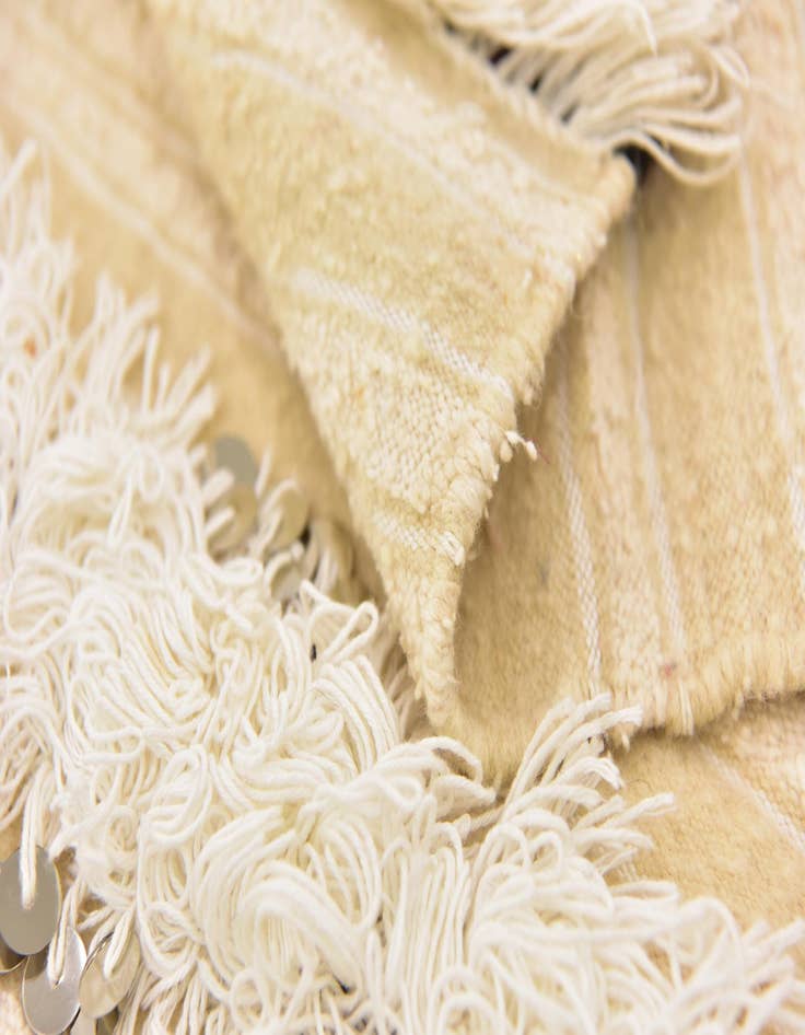 Detail image of  4' 6 x 8'  Hand Knotted Moroccan Wool Runner Rug