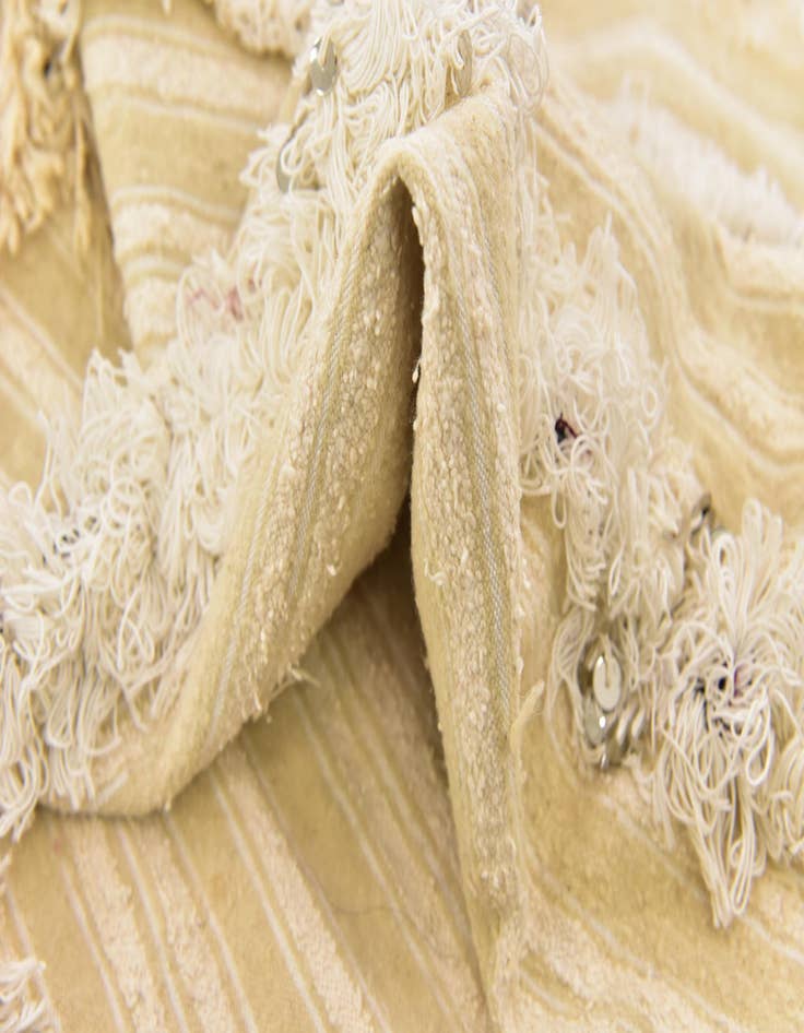 Detail image of  4' 6 x 8'  Hand Knotted Moroccan Wool Runner Rug