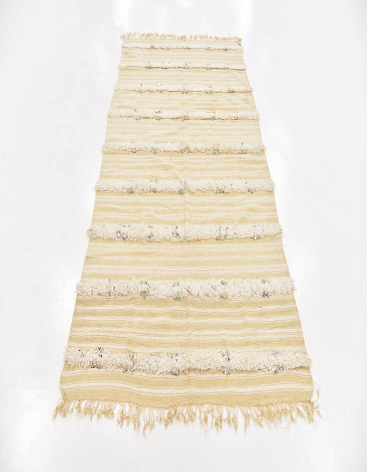 Detail image of  4' 6 x 8'  Hand Knotted Moroccan Wool Runner Rug