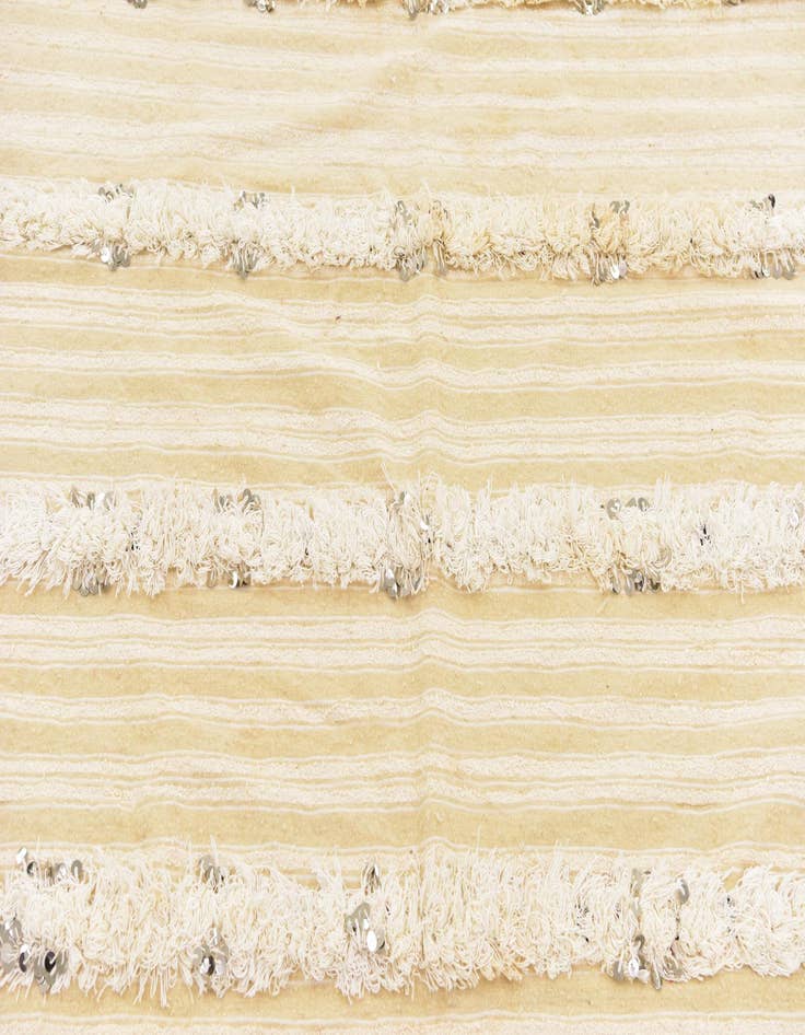 Detail image of  4' 6 x 8'  Hand Knotted Moroccan Wool Runner Rug