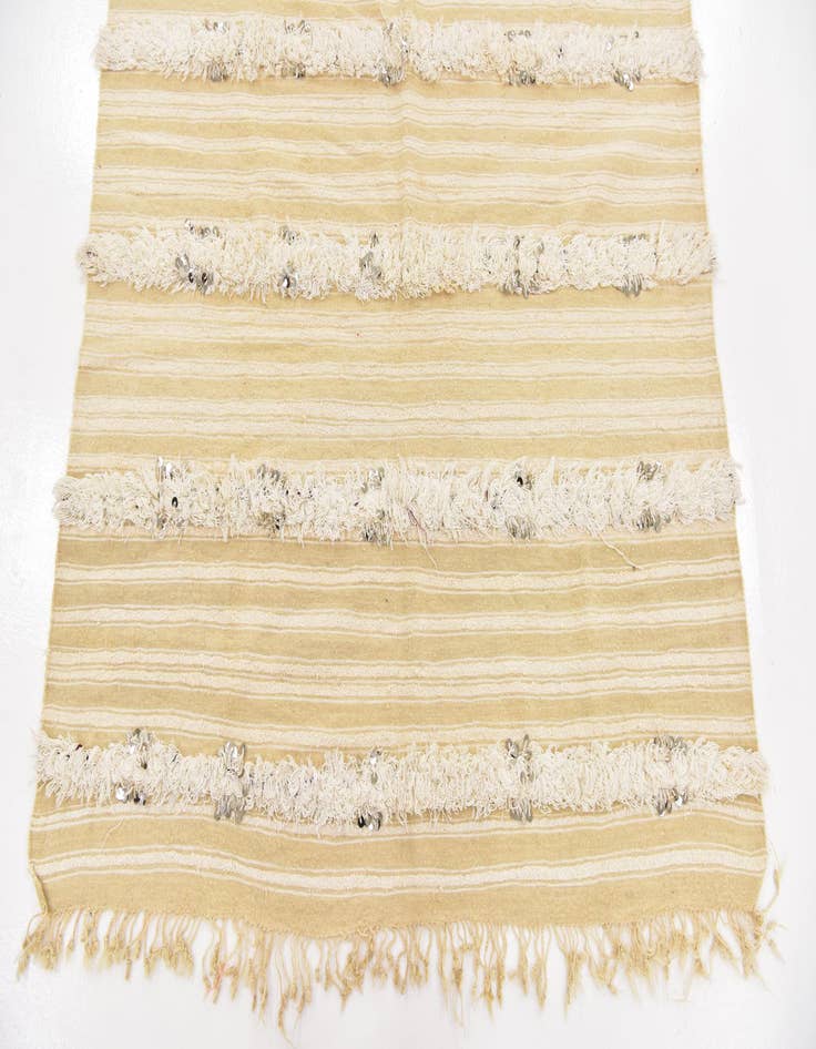 Detail image of  4' 6 x 8'  Hand Knotted Moroccan Wool Runner Rug