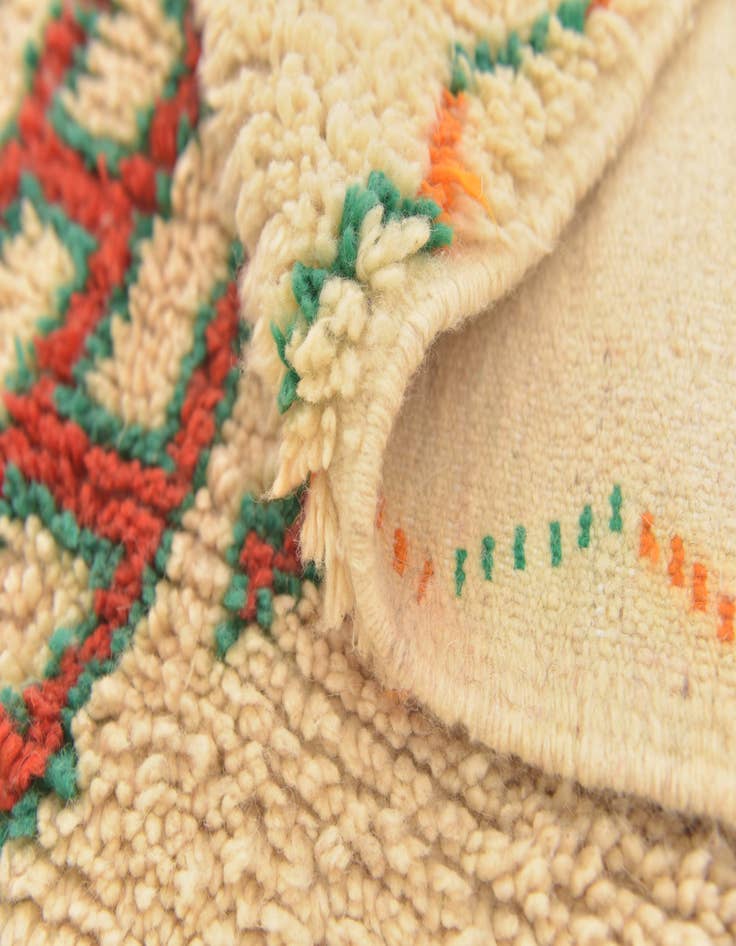 Detail image of  4' 6 x 8' 2  Hand Knotted Moroccan Wool Runner Rug