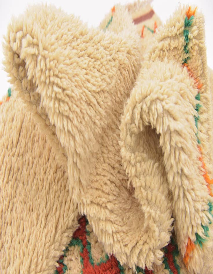 Detail image of  4' 6 x 8' 2  Hand Knotted Moroccan Wool Runner Rug