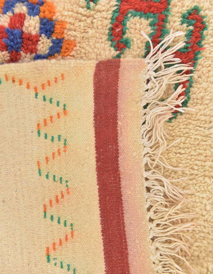 Detail image of  4' 6 x 8' 2  Hand Knotted Moroccan Wool Runner Rug