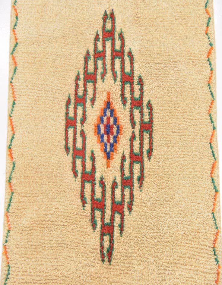 Detail image of  4' 6 x 8' 2  Hand Knotted Moroccan Wool Runner Rug
