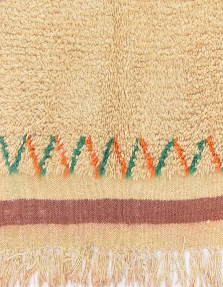 Detail image of  4' 6 x 8' 2  Hand Knotted Moroccan Wool Runner Rug