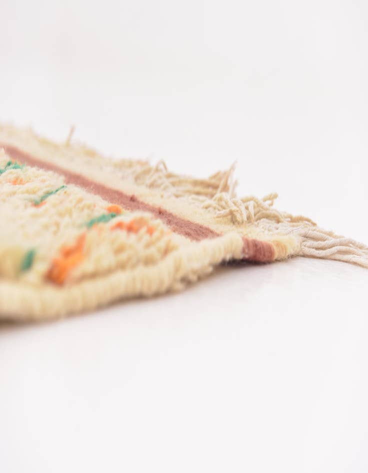 Detail image of  4' 6 x 8' 2  Hand Knotted Moroccan Wool Runner Rug