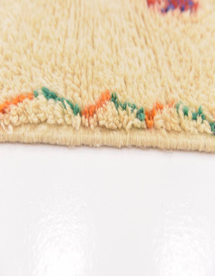 Detail image of  4' 6 x 8' 2  Hand Knotted Moroccan Wool Runner Rug