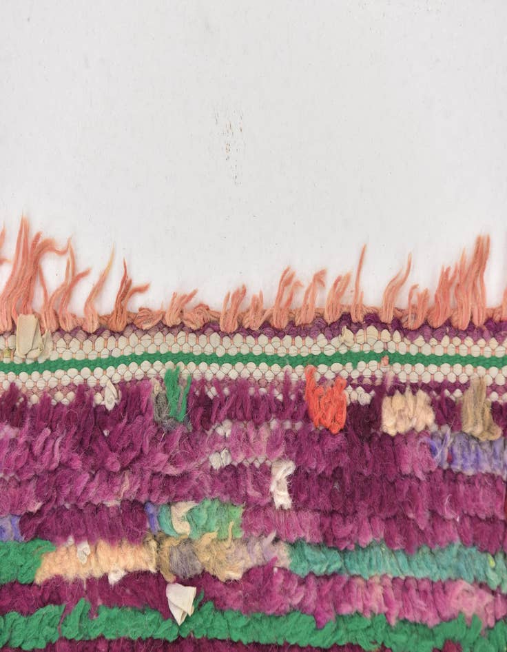 Detail image of  5' x 11'  Hand Knotted Moroccan Wool Runner Rug