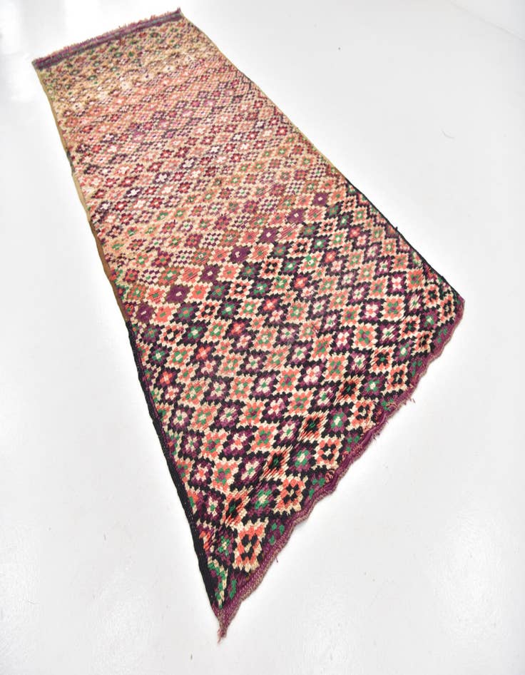 Detail image of  5' x 11'  Hand Knotted Moroccan Wool Runner Rug