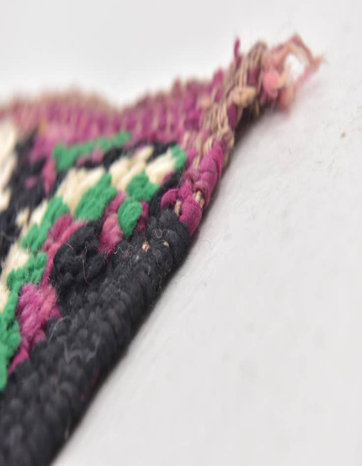 Detail image of  5' x 11'  Hand Knotted Moroccan Wool Runner Rug