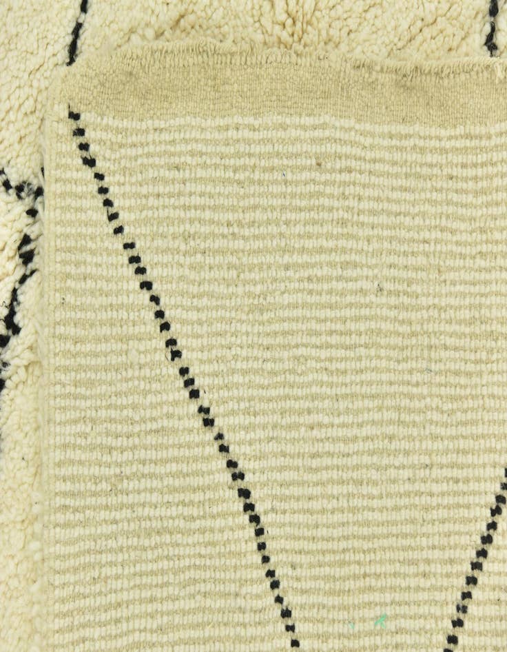 Detail image of  4' 6 x 8' 7  Hand Knotted Moroccan Wool Runner Rug