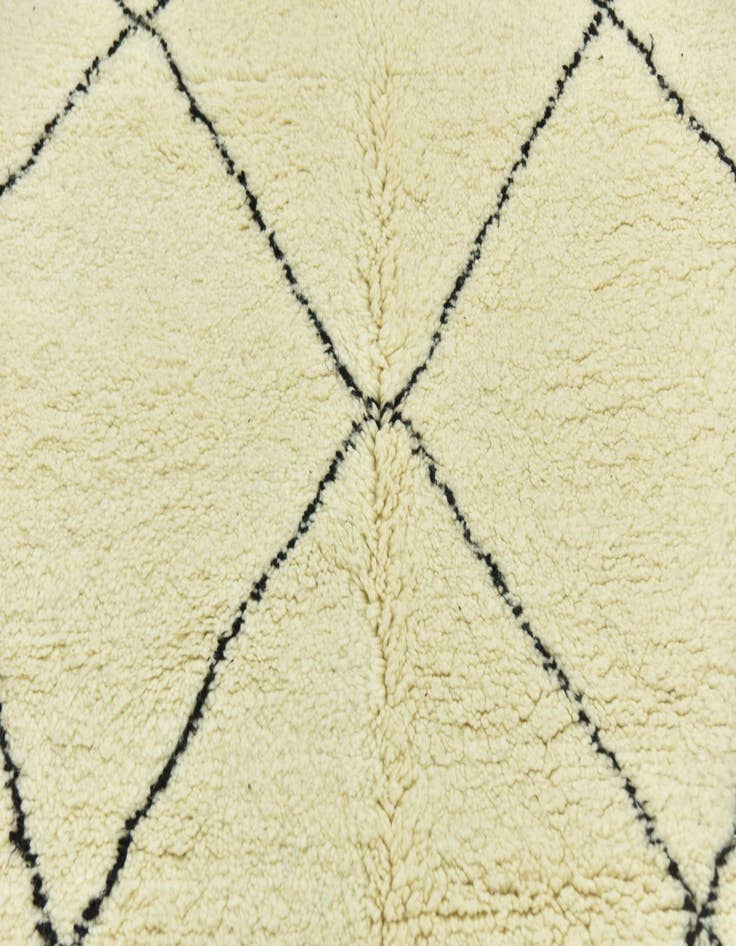 Detail image of  4' 6 x 8' 7  Hand Knotted Moroccan Wool Runner Rug