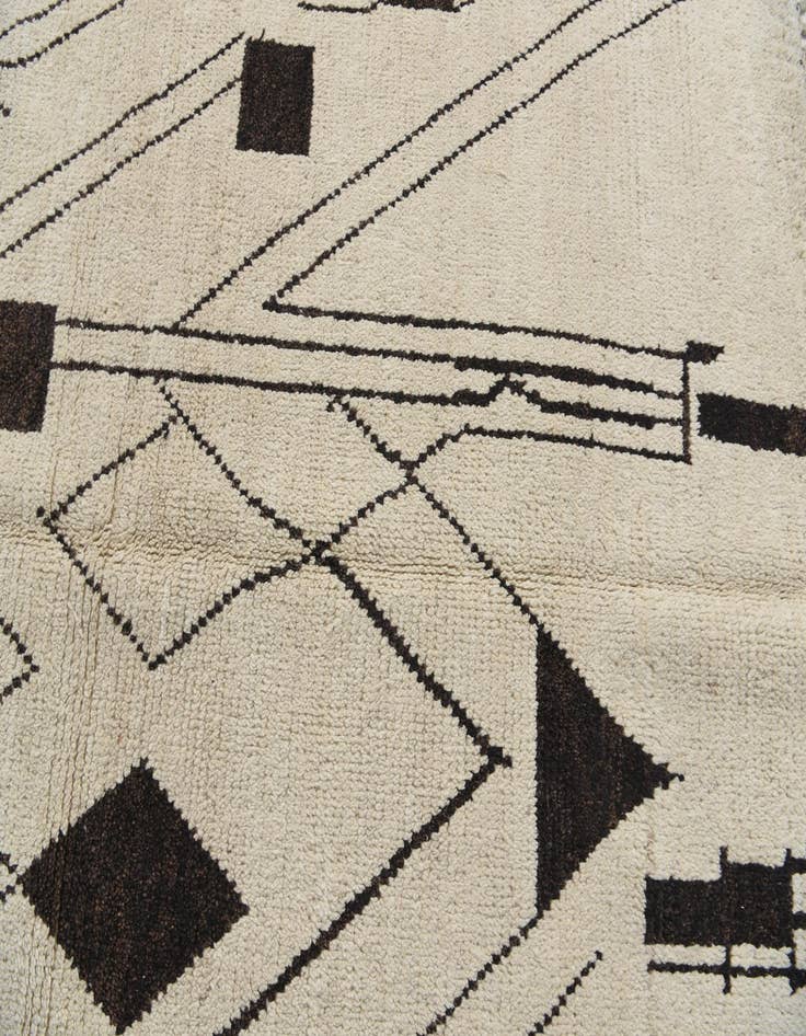 Detail image of  5' 2 x 12' 2  Hand Knotted Moroccan Wool Runner Rug