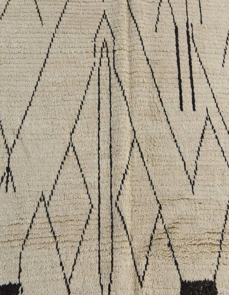 Detail image of  5' 2 x 12' 2  Hand Knotted Moroccan Wool Runner Rug