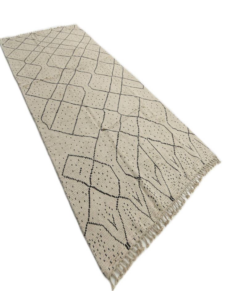 Detail image of  6' 2 x 12' 6  Hand Knotted Moroccan Wool Runner Rug