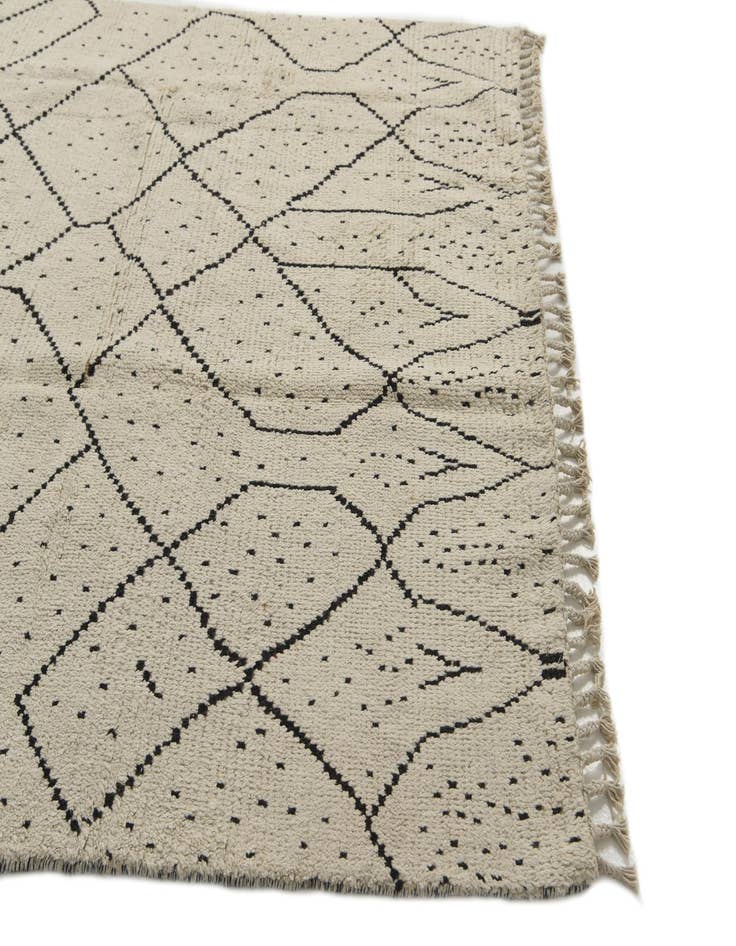 Detail image of  6' 2 x 12' 6  Hand Knotted Moroccan Wool Runner Rug