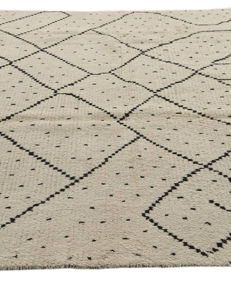 Detail image of  6' 2 x 12' 6  Hand Knotted Moroccan Wool Runner Rug