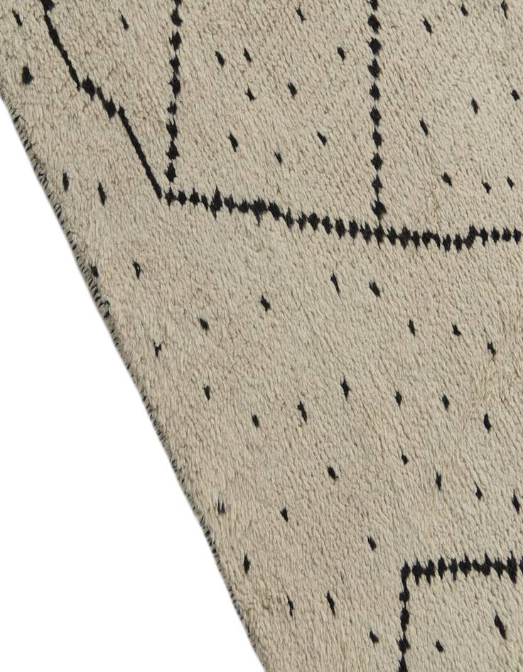 Detail image of  6' 2 x 12' 6  Hand Knotted Moroccan Wool Runner Rug