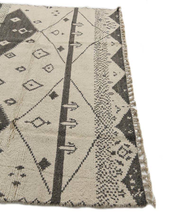 Detail image of  6' 3 x 12' 5  Hand Knotted Moroccan Wool Runner Rug